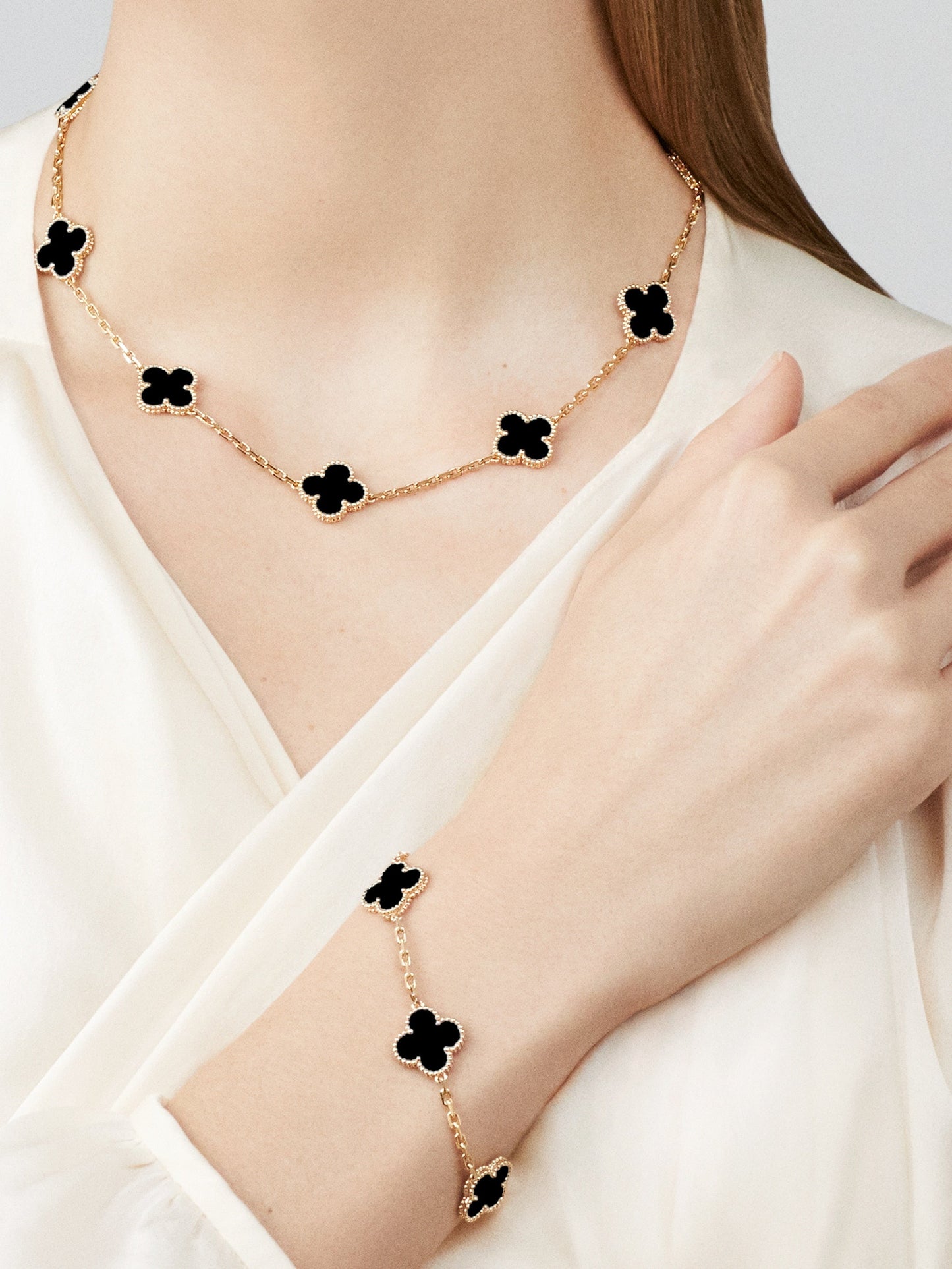 COLLANA I LUXE BLACK NECKLACE