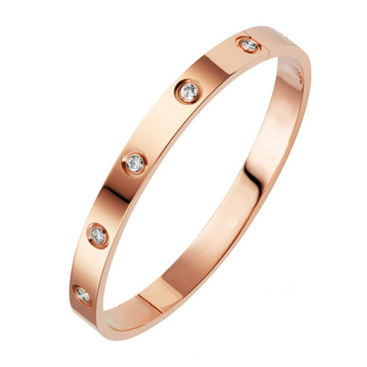 FINET I ROSE GOLD BRACELET - DIAMOND